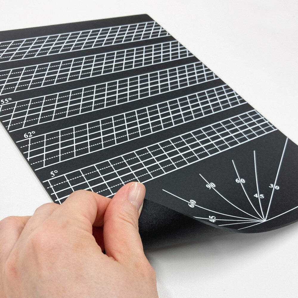 Copperplate Calligraphy Various Angles With Practice Guidelines Black Writing Mat | Kyoei Orions Kiwami