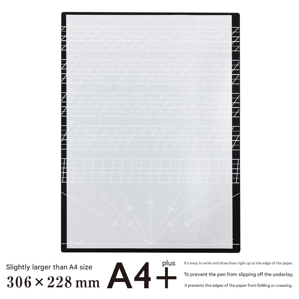 Copperplate Calligraphy Various Angles With Practice Guidelines Black Writing Mat | Kyoei Orions Kiwami
