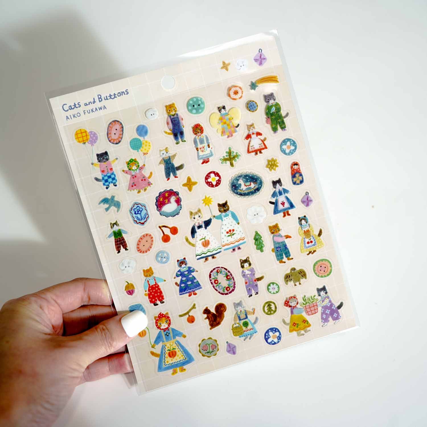 Cats and Buttons 'Aiko Fukawa' Cozyca Stickers Sheet