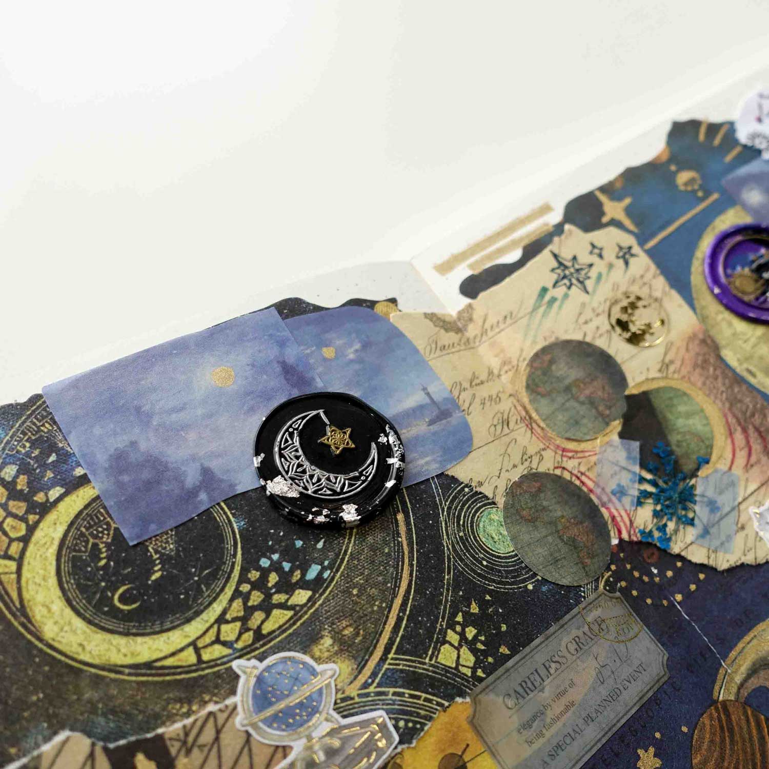 celestial moon star wax seal journal fiona ariva australia