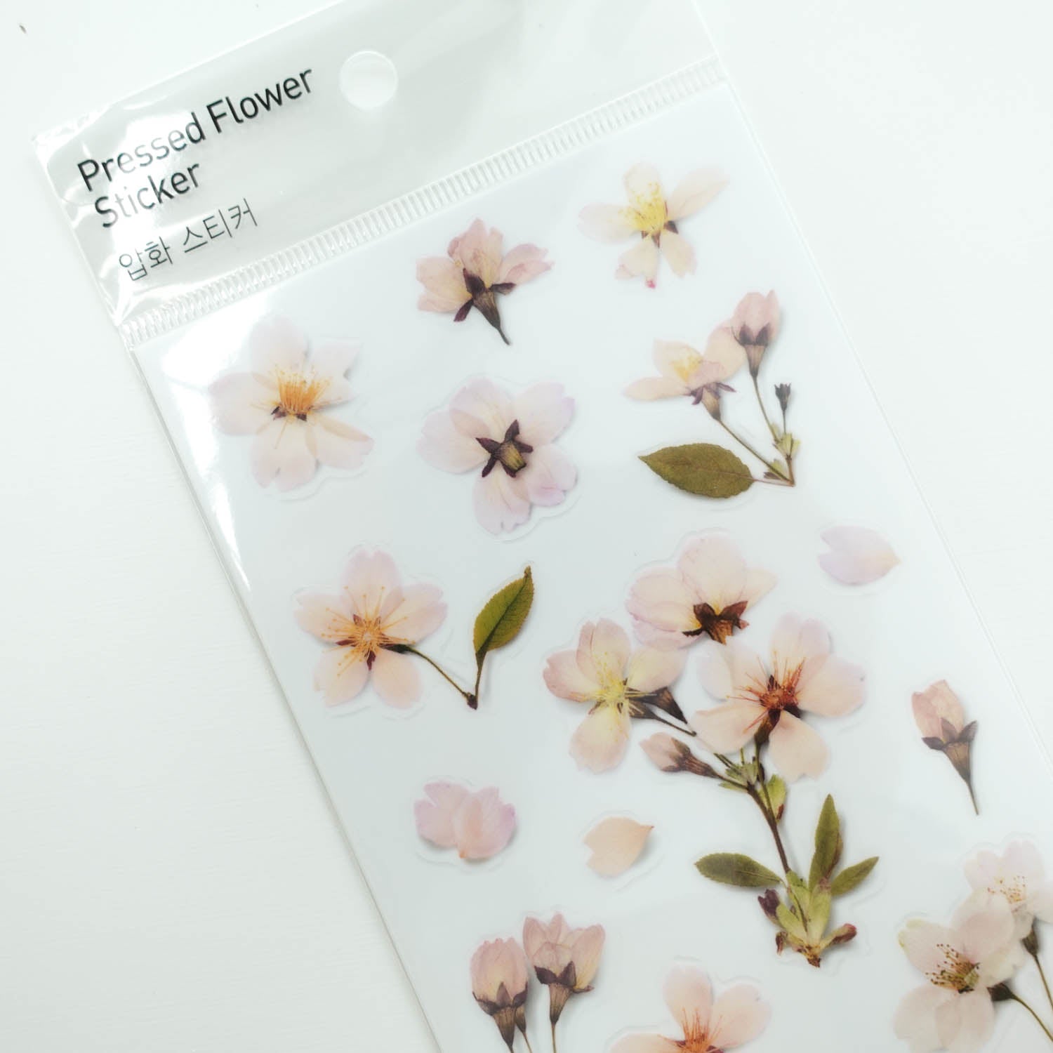 Cherry Blossom | World Craft Pressed Flower Stickers Sheet