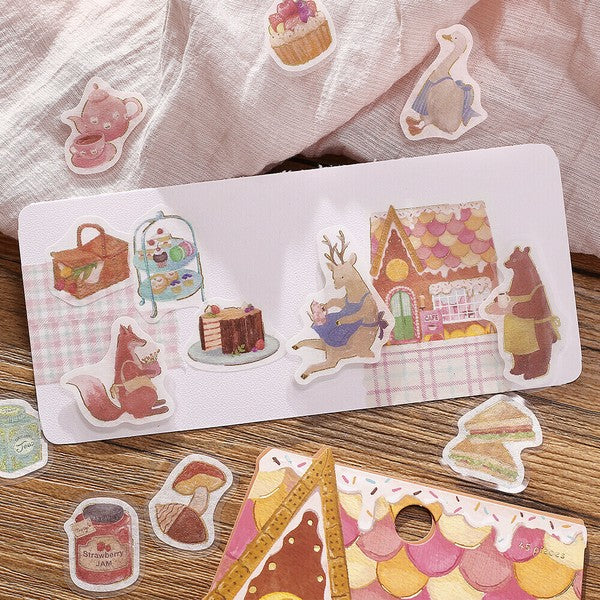 Sweet Cafe Gingerbread House | 'Shopping Arcade' Series | Planner Flake Stickers | BGM