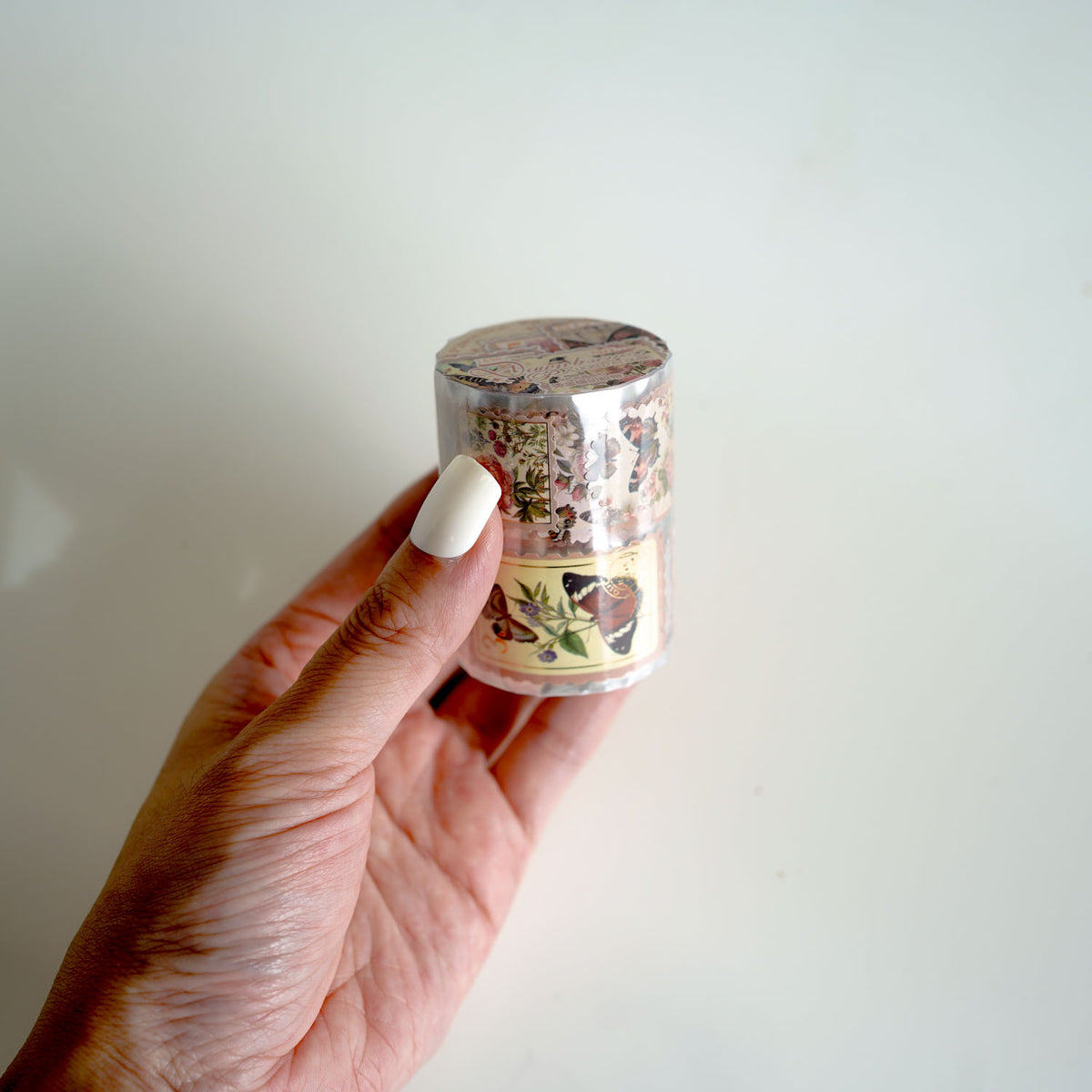 Dawn Blossoms & Butterflies Postage Stamp Diecut Sticker Roll