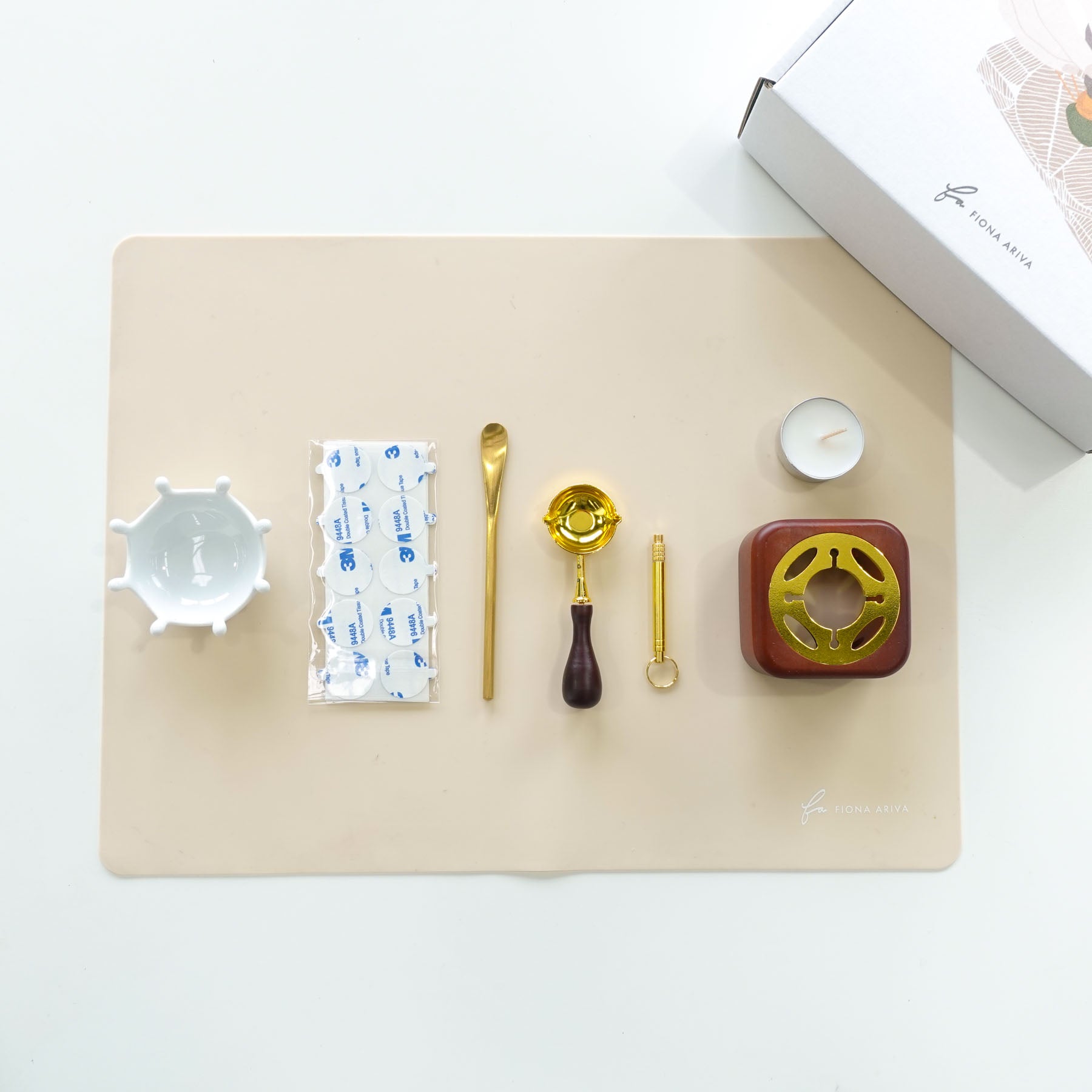 wax seal kit bundle box with melting spoon holder stove candle mat Australia