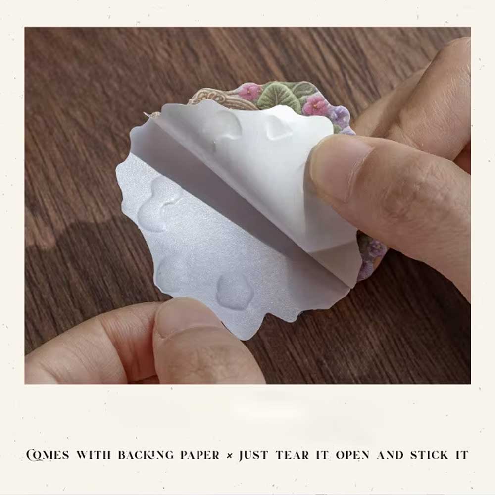 Embroidered Mushrooms Paper Flake Stickers