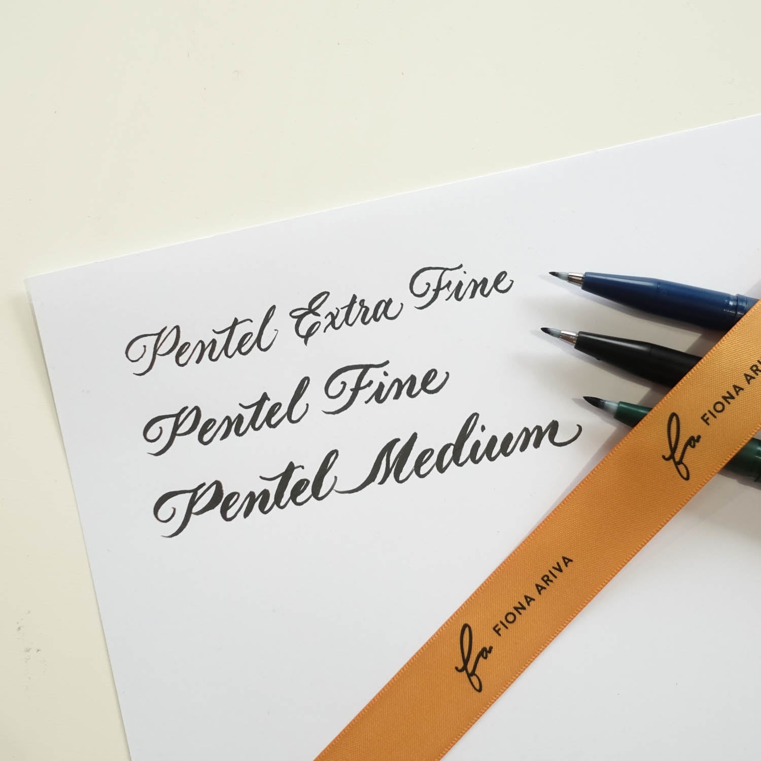 Pentel Black Fude Character Brush Sign Pen comparison