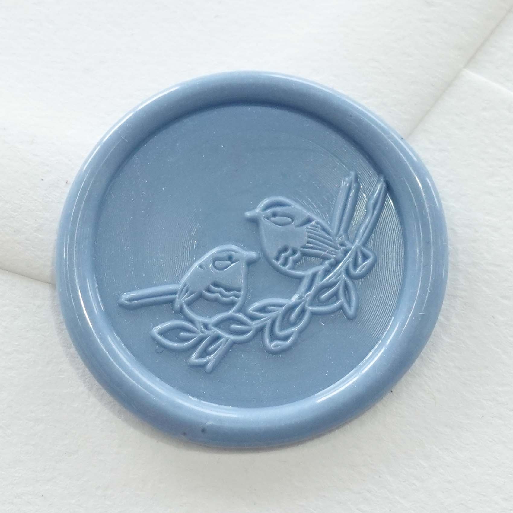 fairy wrens bird wax seal stamp australia fiona ariva