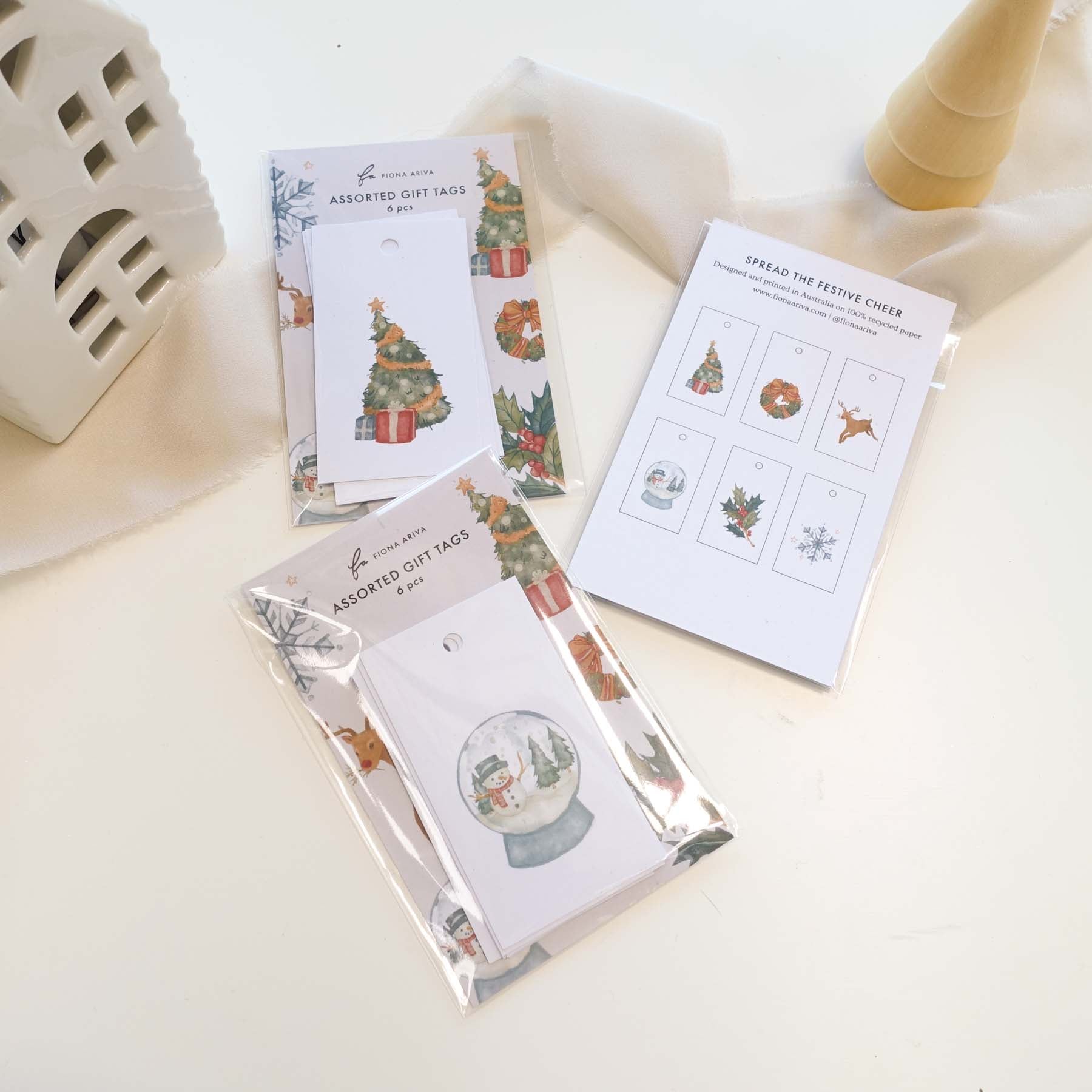 Fiona Ariva Christmas Assorted Gift Tags 6-Pack