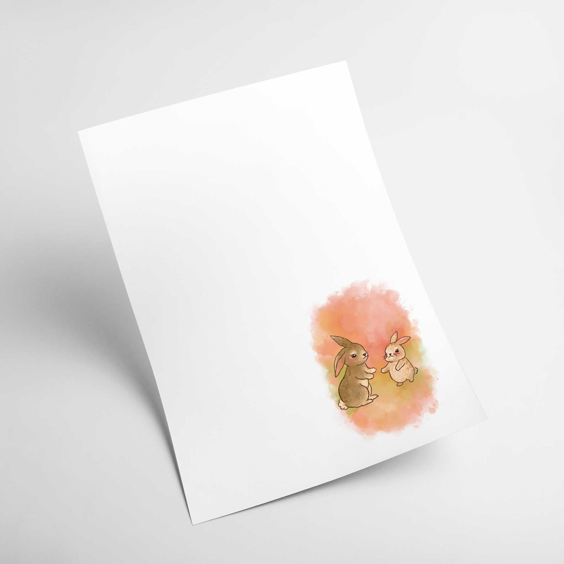 Bunny Rabbit Downloadable Greeting Card