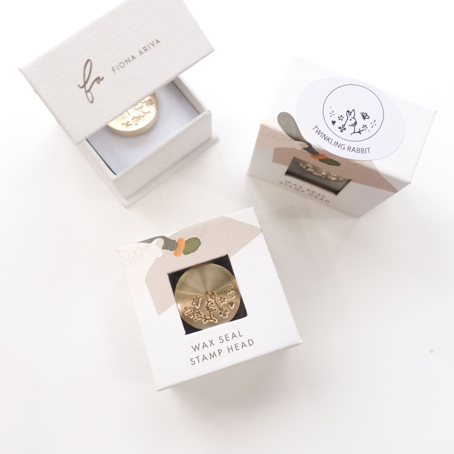 twinkling bunny rabbit wax seal stamp head australia fiona ariva