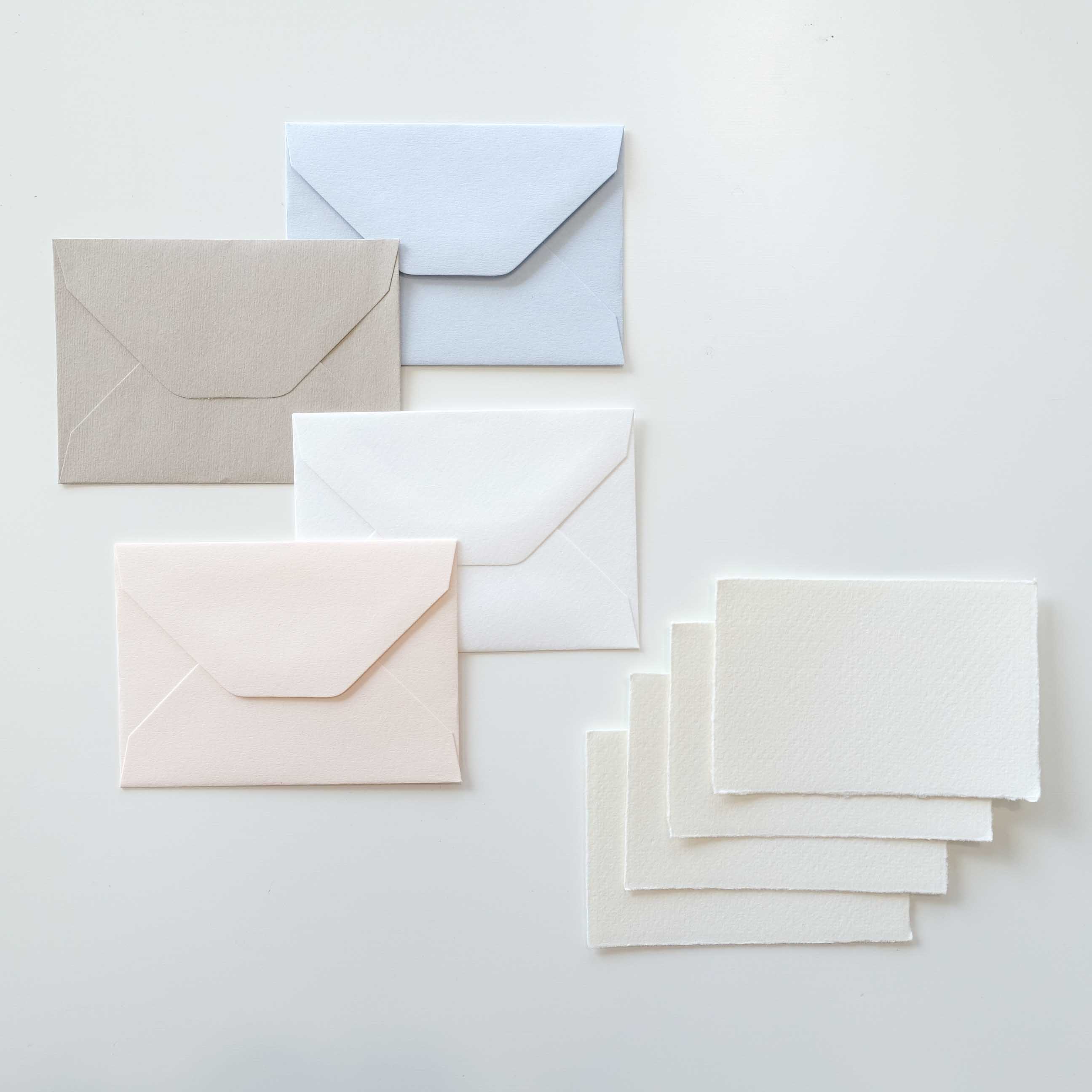 etrusca mini pastel envelopes texture cards set blank