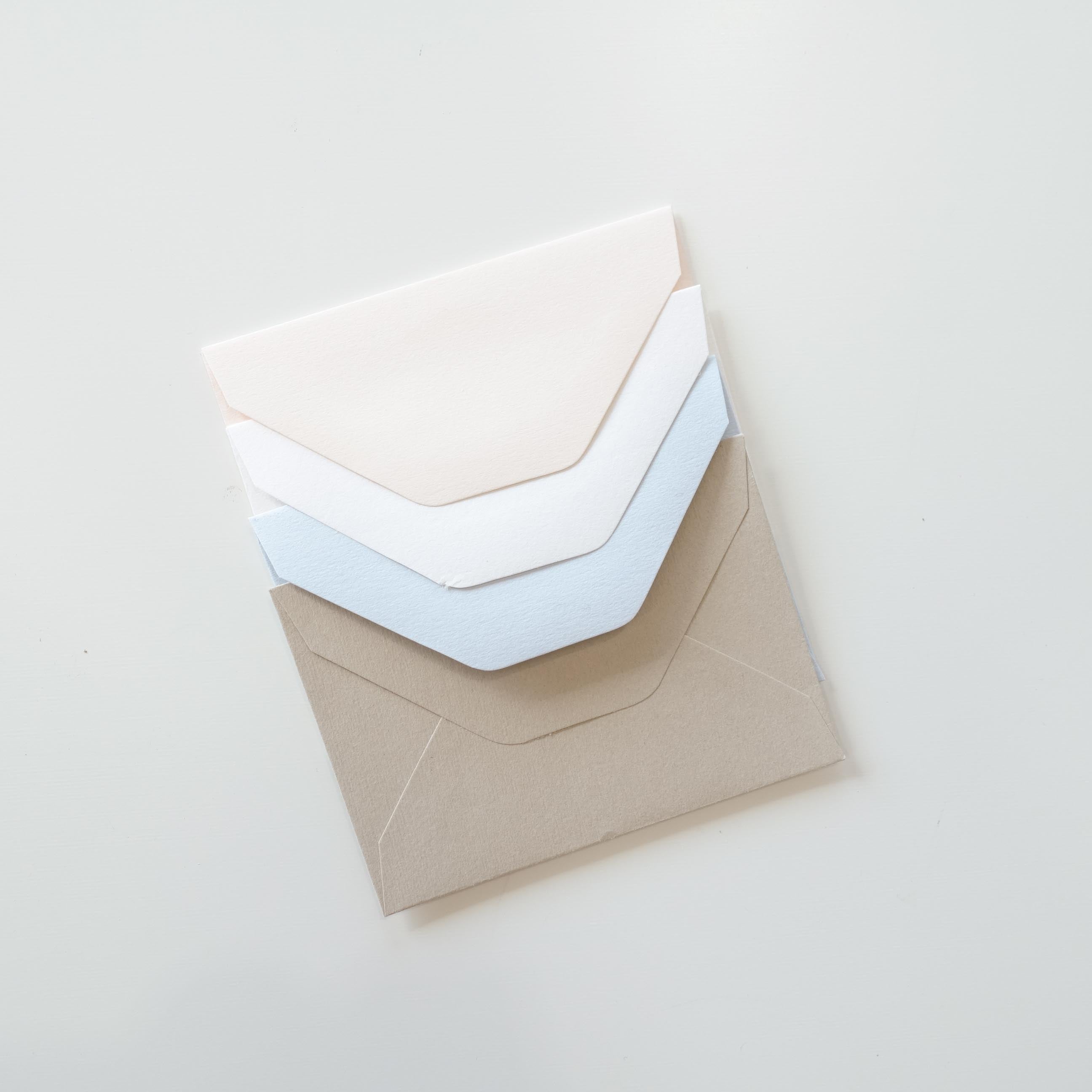 etrusca mini pastel envelopes texture cards set blank