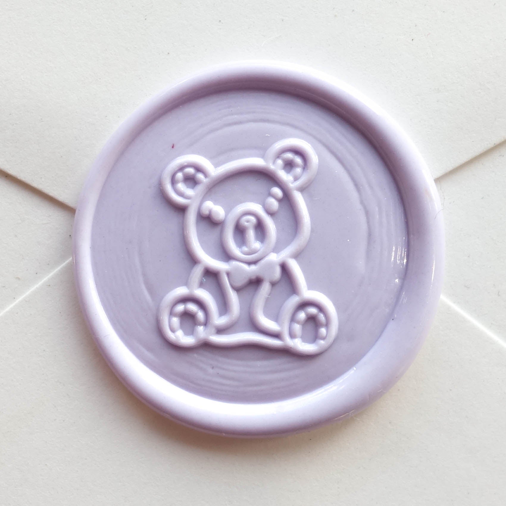 teddy bear wax seal baby wax stamp fiona ariva australia