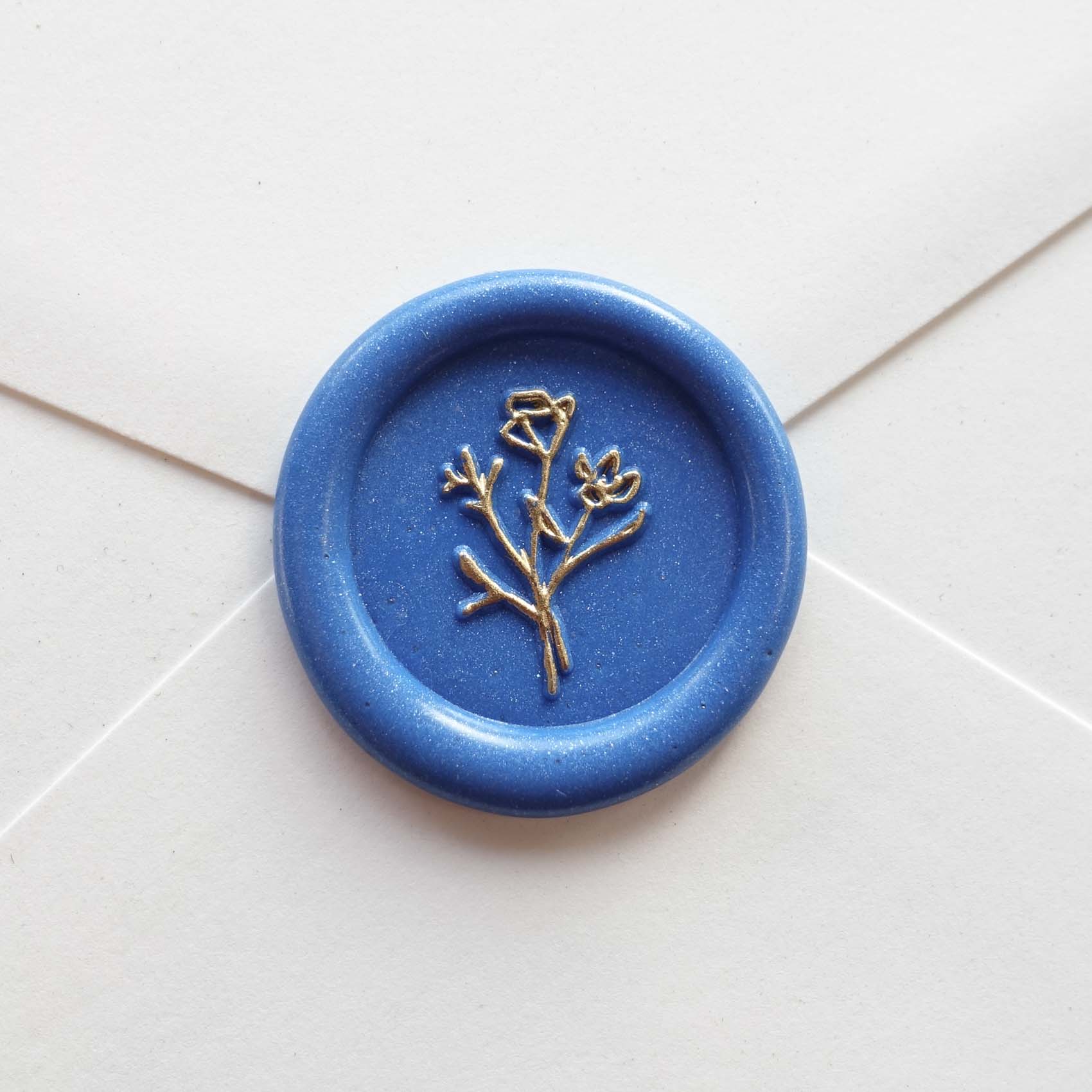 mini wild flower bouquet floral wax seal stamp fiona ariva australia