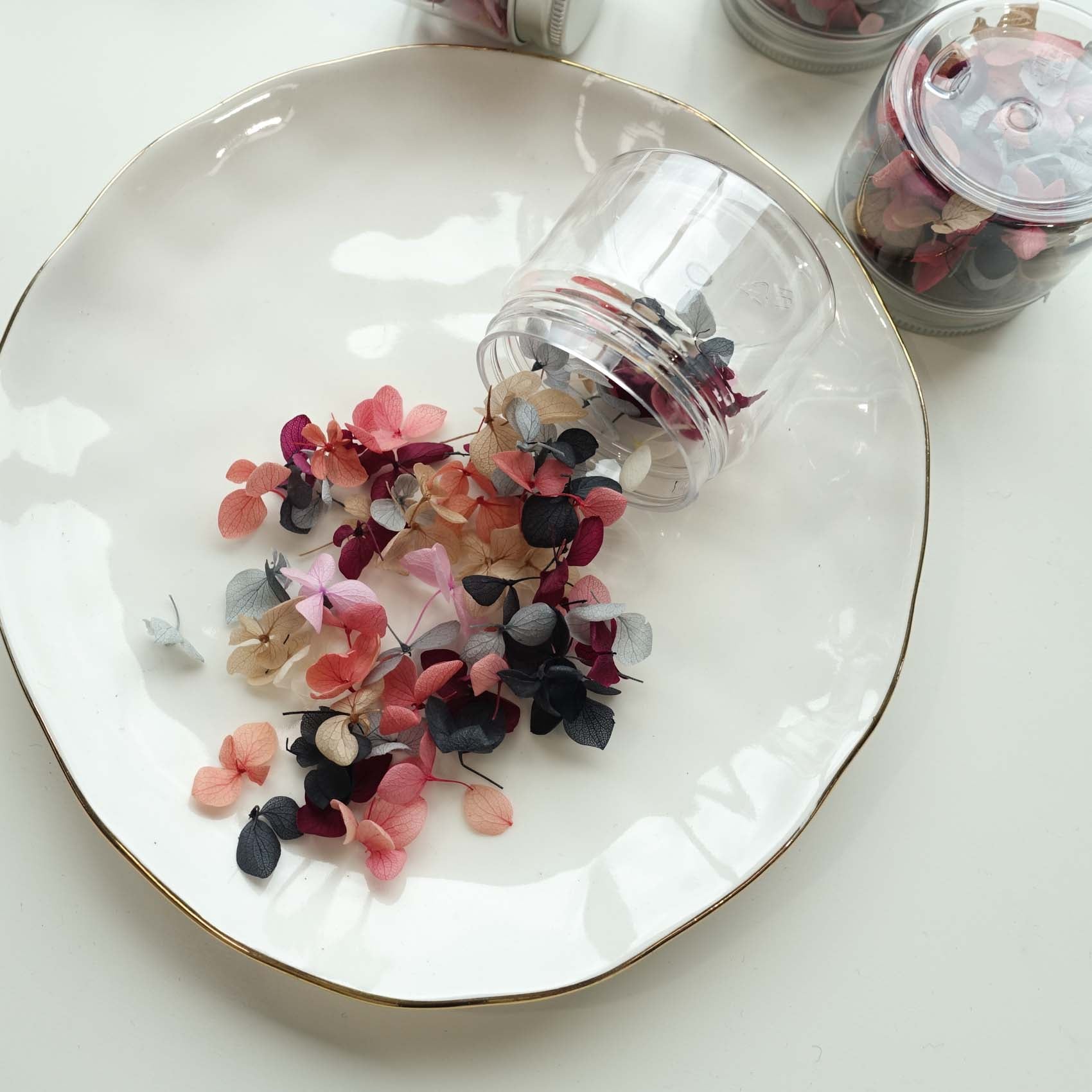 Dried Hydrangea Petals Jar [Seconds]