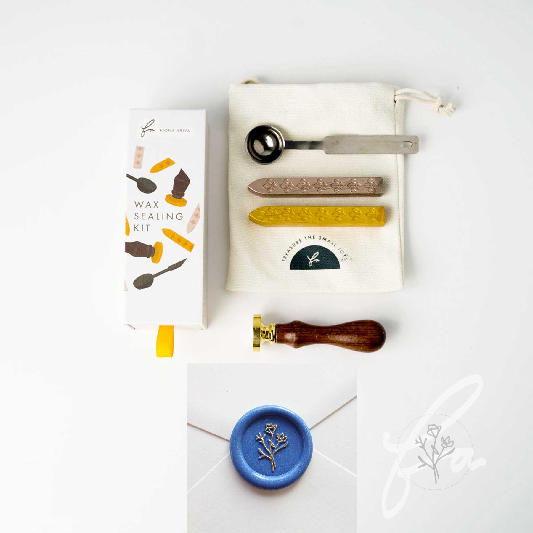mini wild flower bouquet floral wax seal kit gift bundle fiona ariva australia