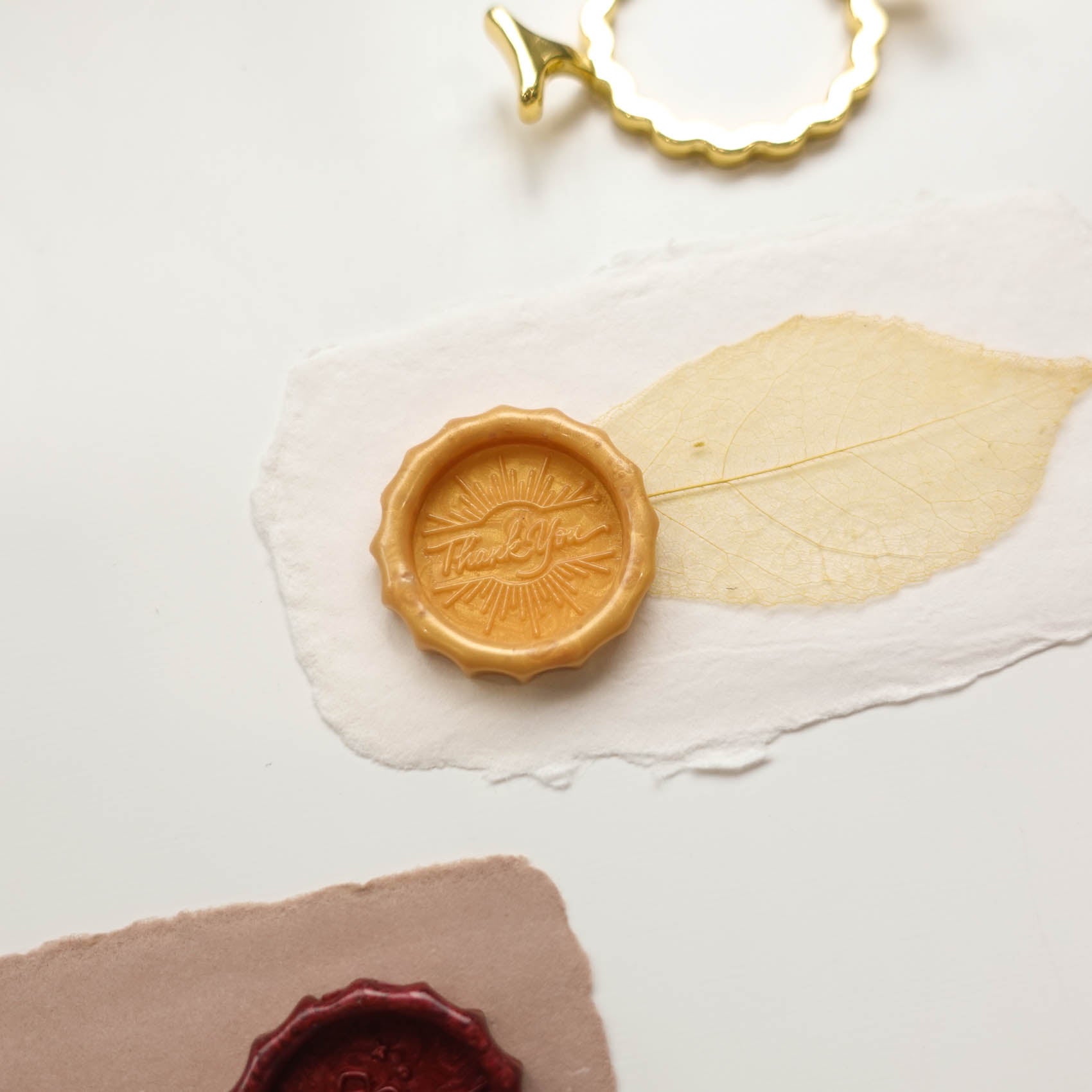 gold wavy wax seal ring mould template fiona ariva australia
