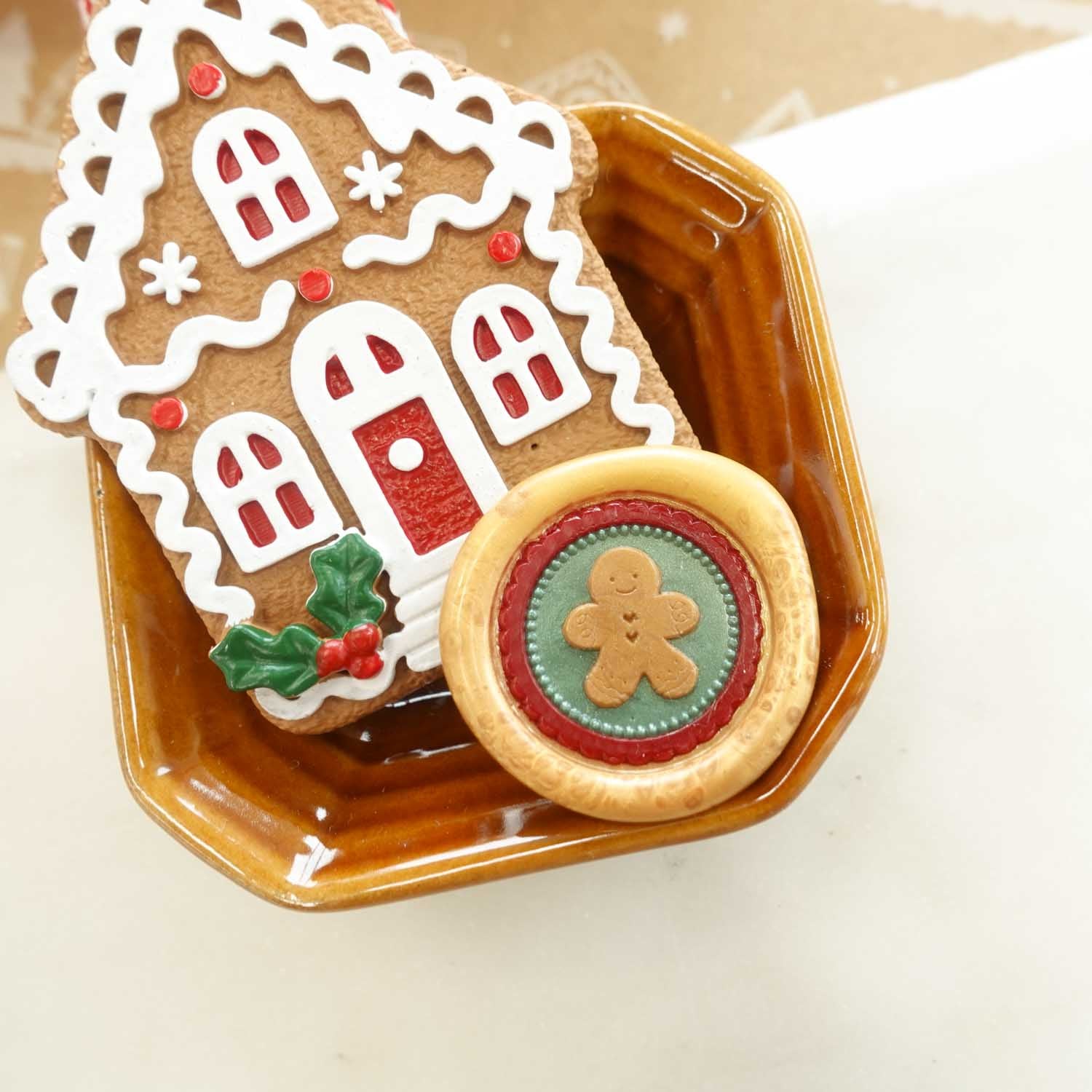 Cute Gingerbread Man Christmas wax seal stamp fiona ariva australia