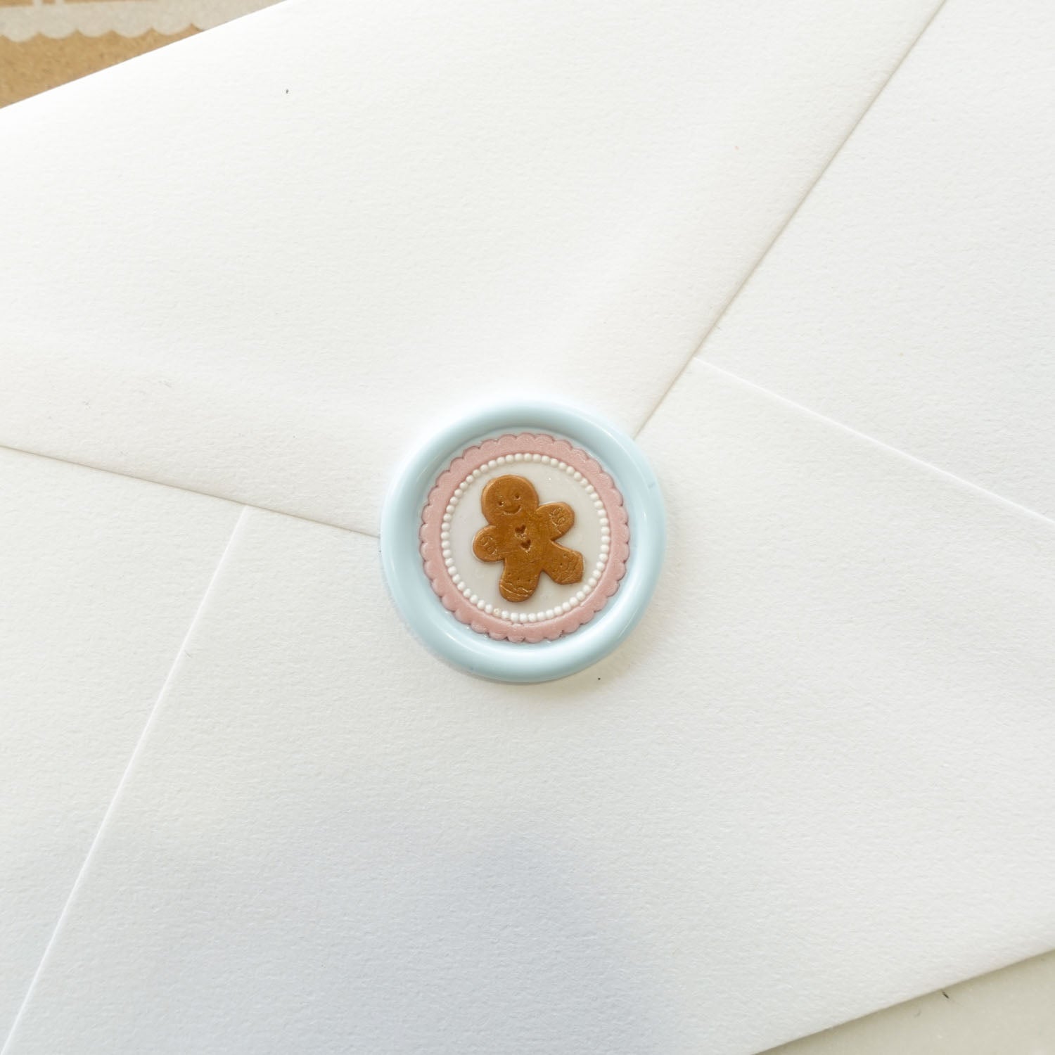 Cute Gingerbread Man Christmas wax seal stamp fiona ariva australia