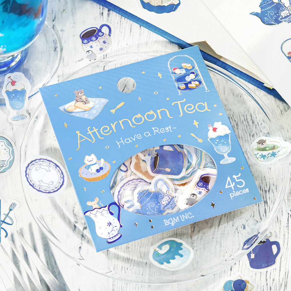 Have A Rest - Blue | Afternoon Tea | Planner Flake Stickers | BGM