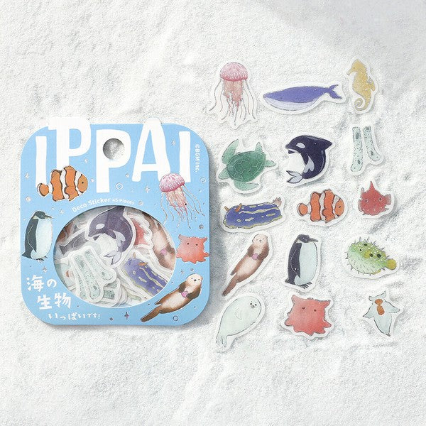 Full Of Sea Life | Ippai | Planner Flake Stickers | BGM