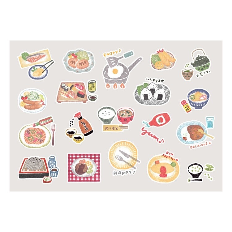 Irodo Fabric Sticker | Japanese Meals