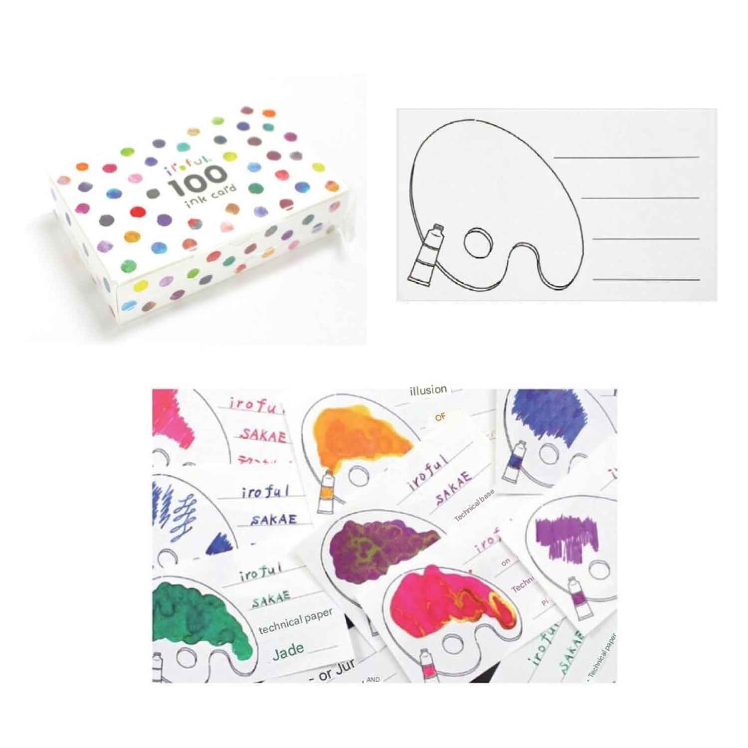 Iroful Ink Cards | Ink Swatch Cards for Fountain Pen, Paints, Calligraphy