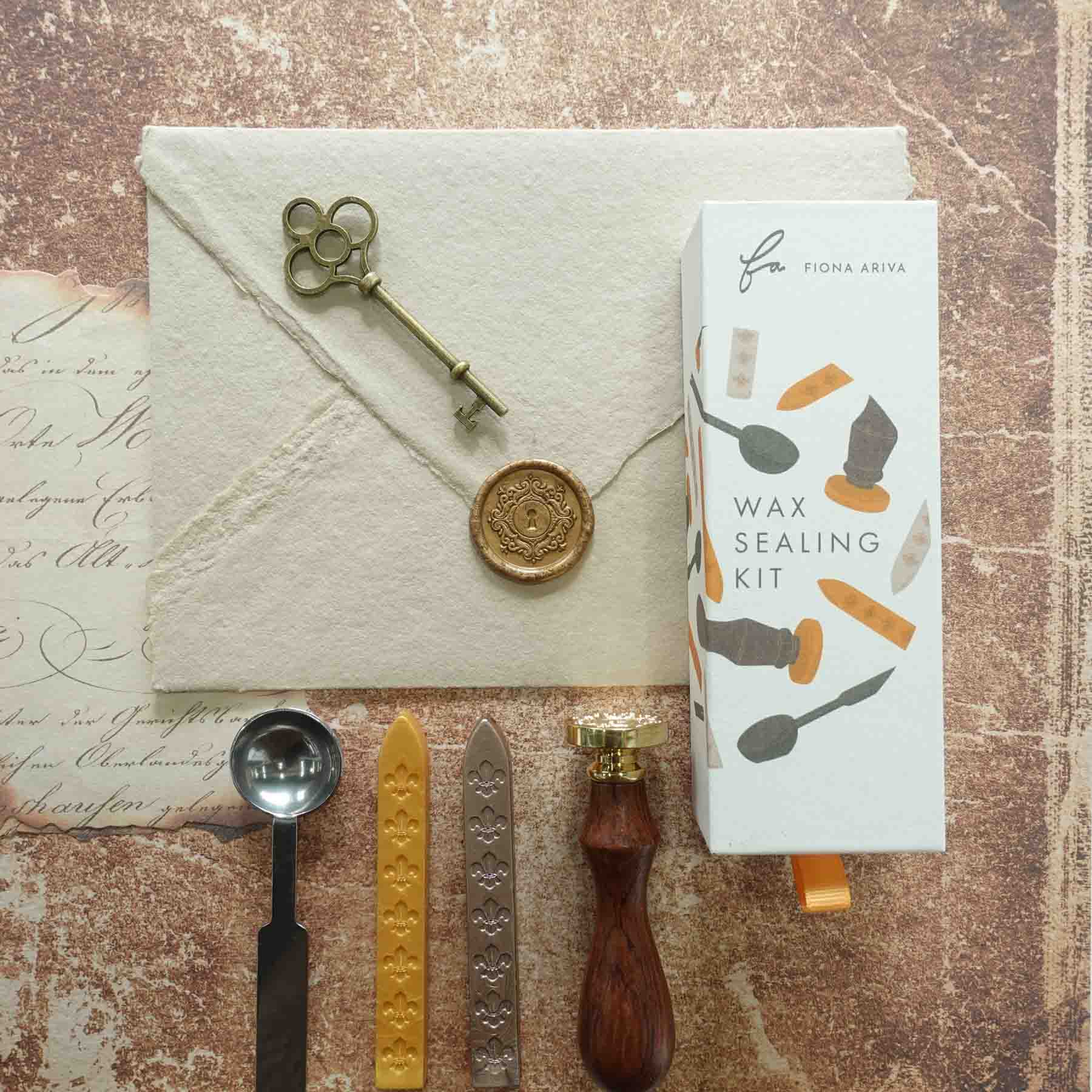 Keyhole wax seal stamp, wax seal kit or stamp head