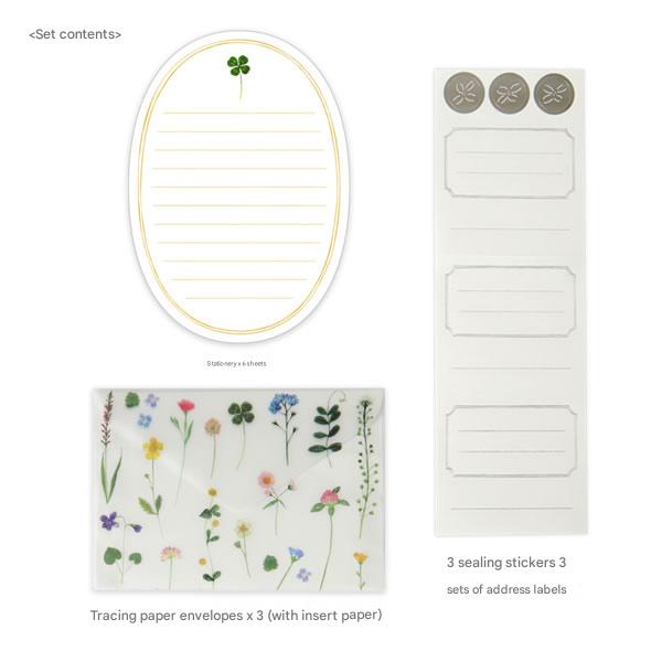 Somokka Translucent Pressed Flowers Letter Writing Set | Wild Flowers