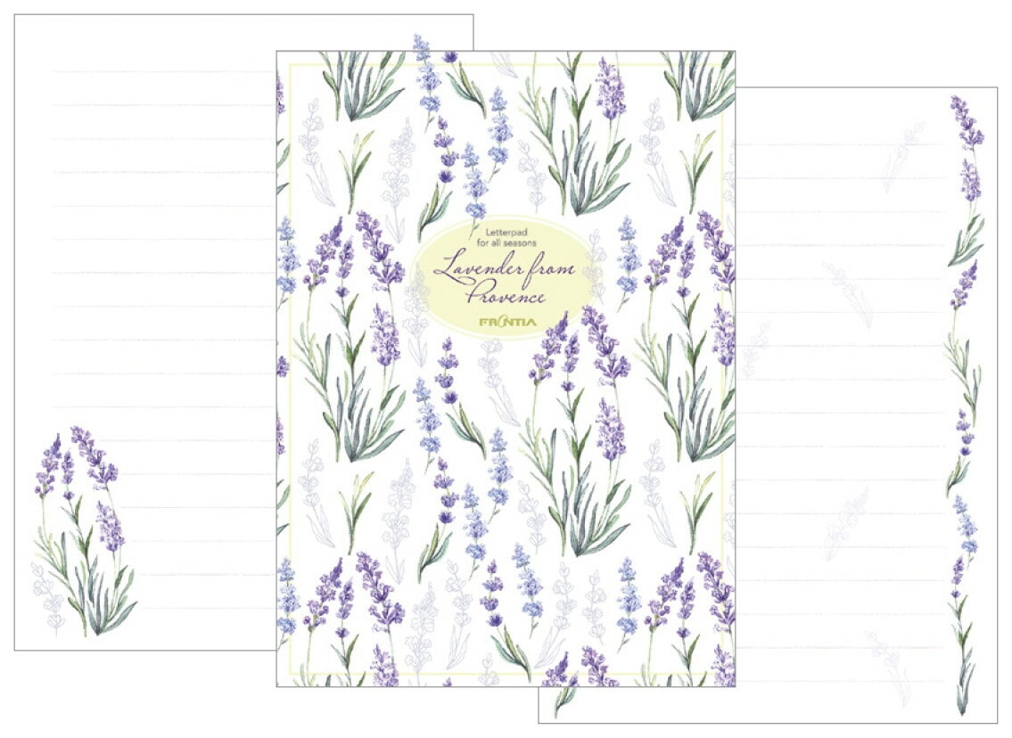 lavender letter writing set