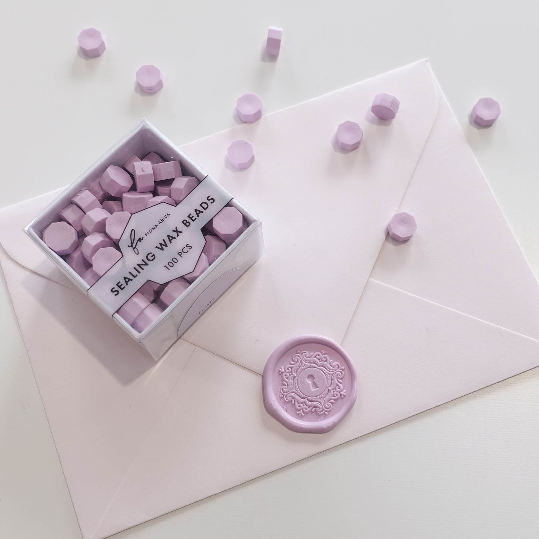 Lilac 100pcs sealing wax beads