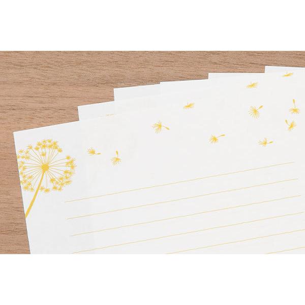Dandelion Mustard Pattern Foil Stamped Letter Writing Set
