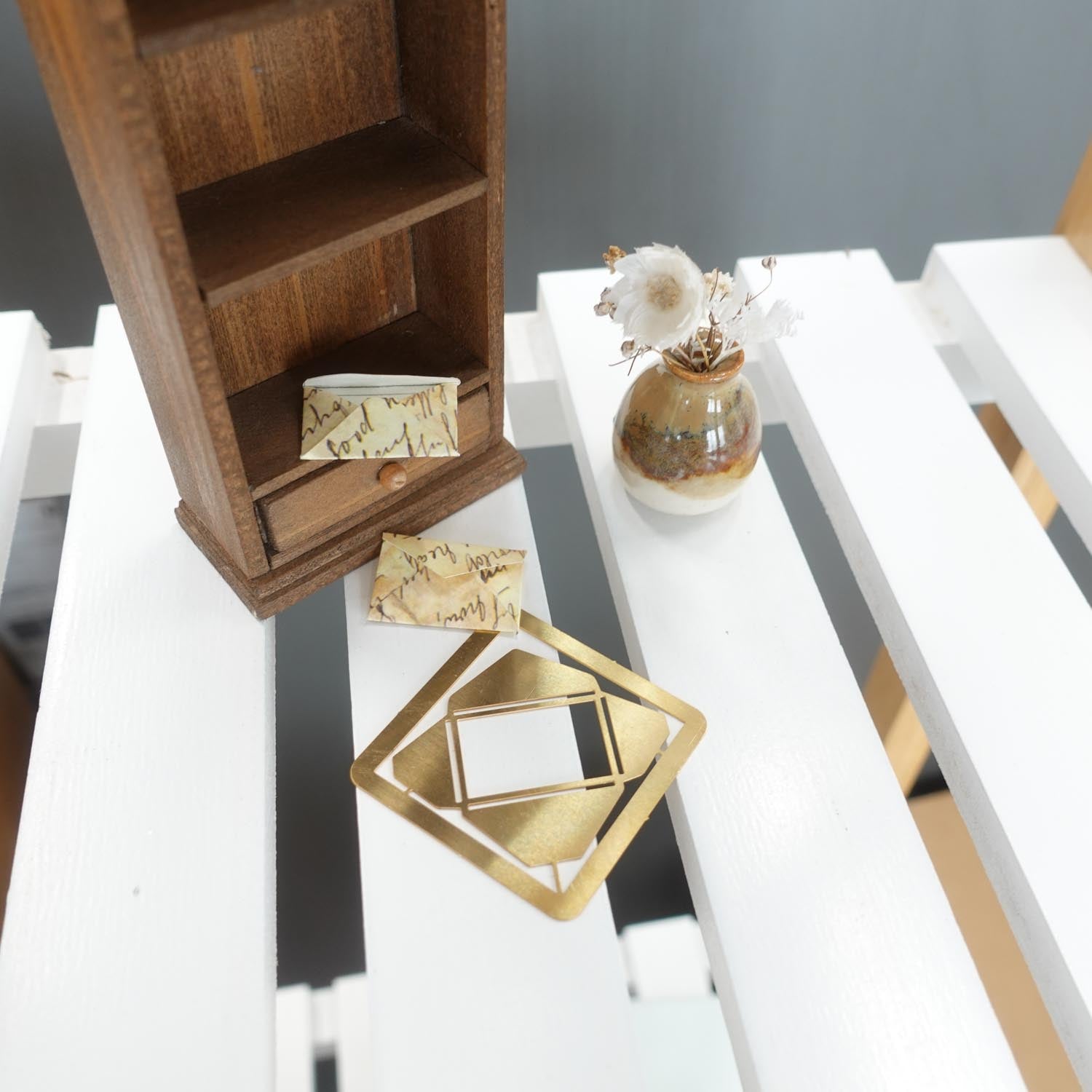 Miniature Envelope Template Brass 14 x 21mm