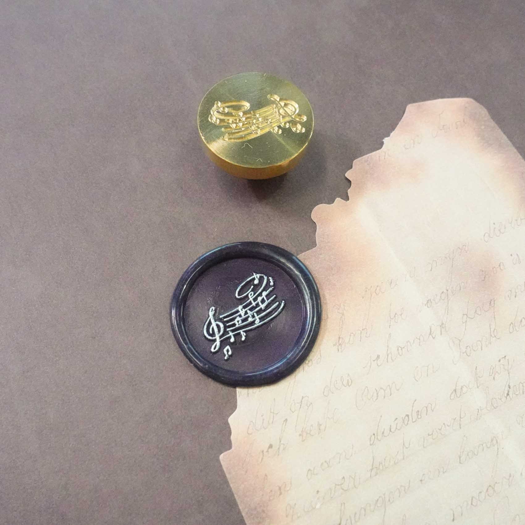 Music notes wax seal stamp fiona ariva australia