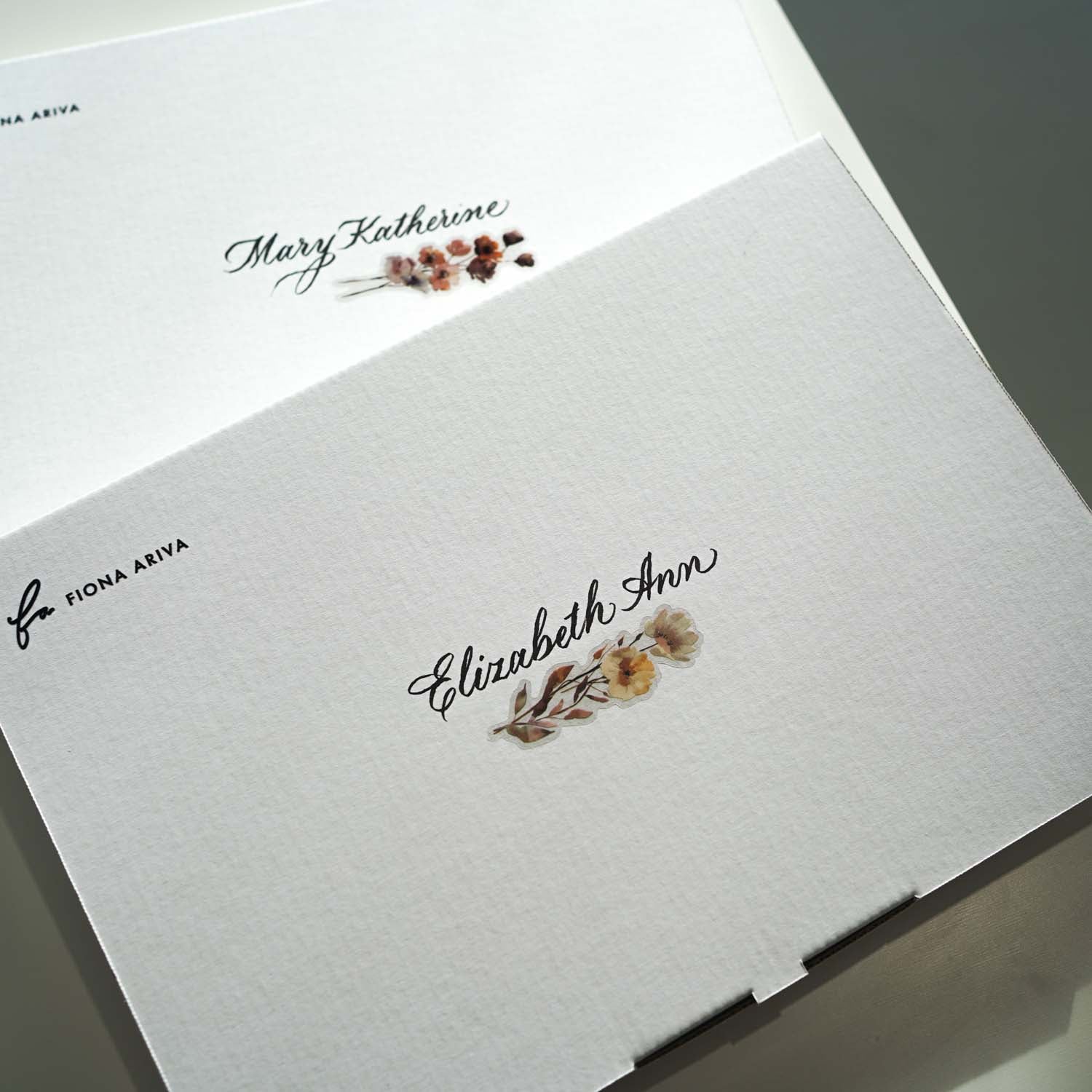 Mysterious Flower Mist Watercolour Beige Sepia Flake Stickers calligraphy box