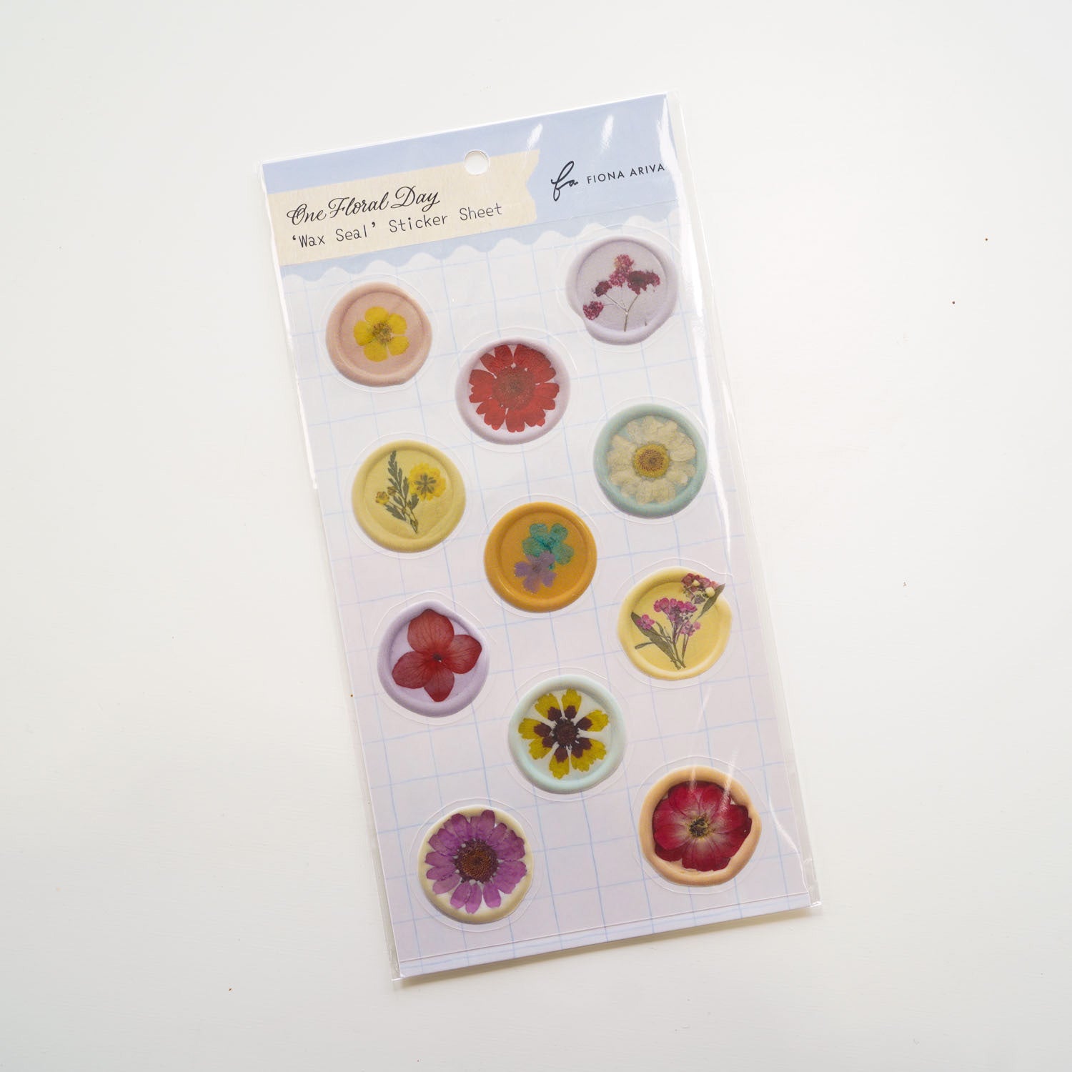 One Floral Day 'Wax Seal' Stickers Sheet | Fiona Ariva