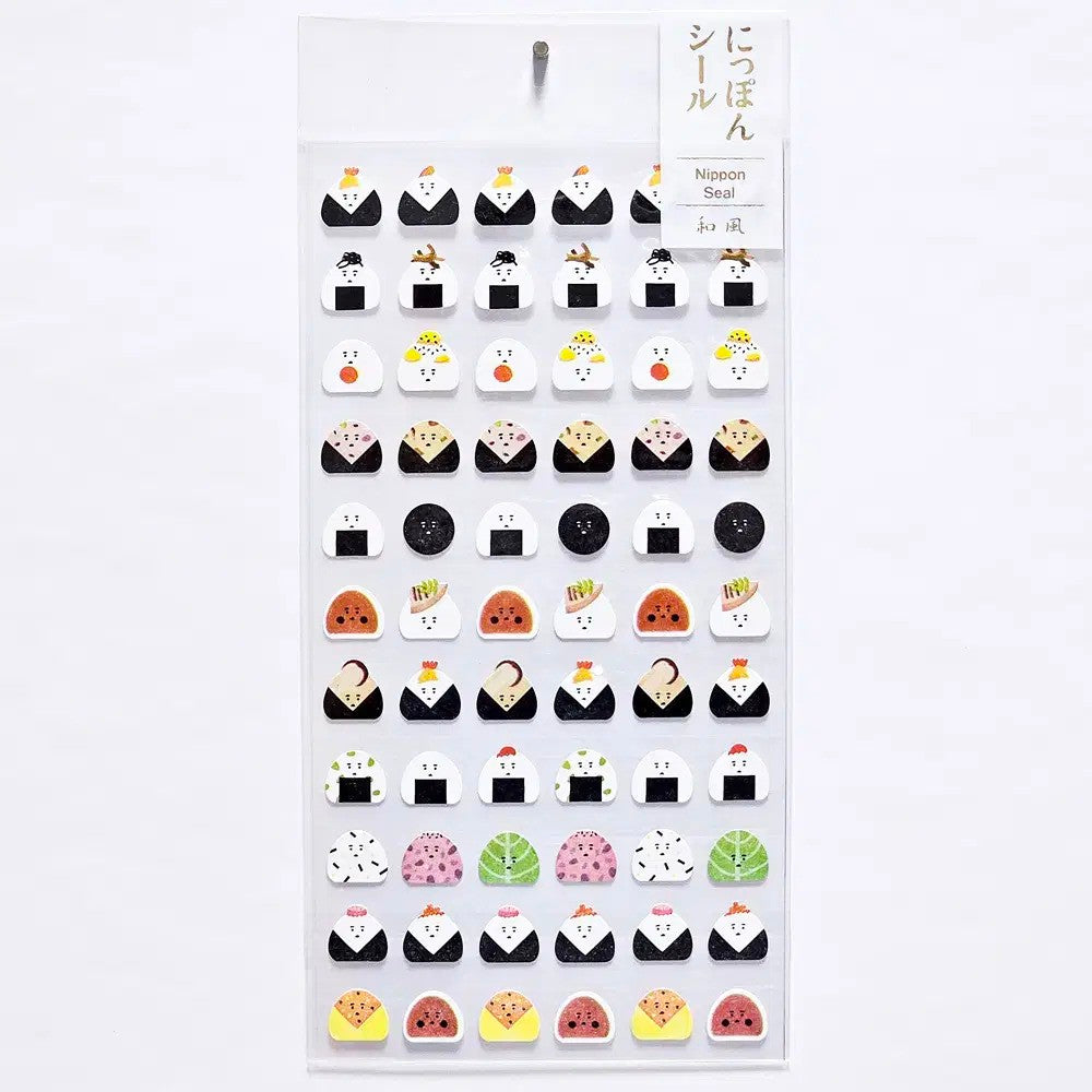 Onigiri Faces Nippon Seal Stickers Sheet