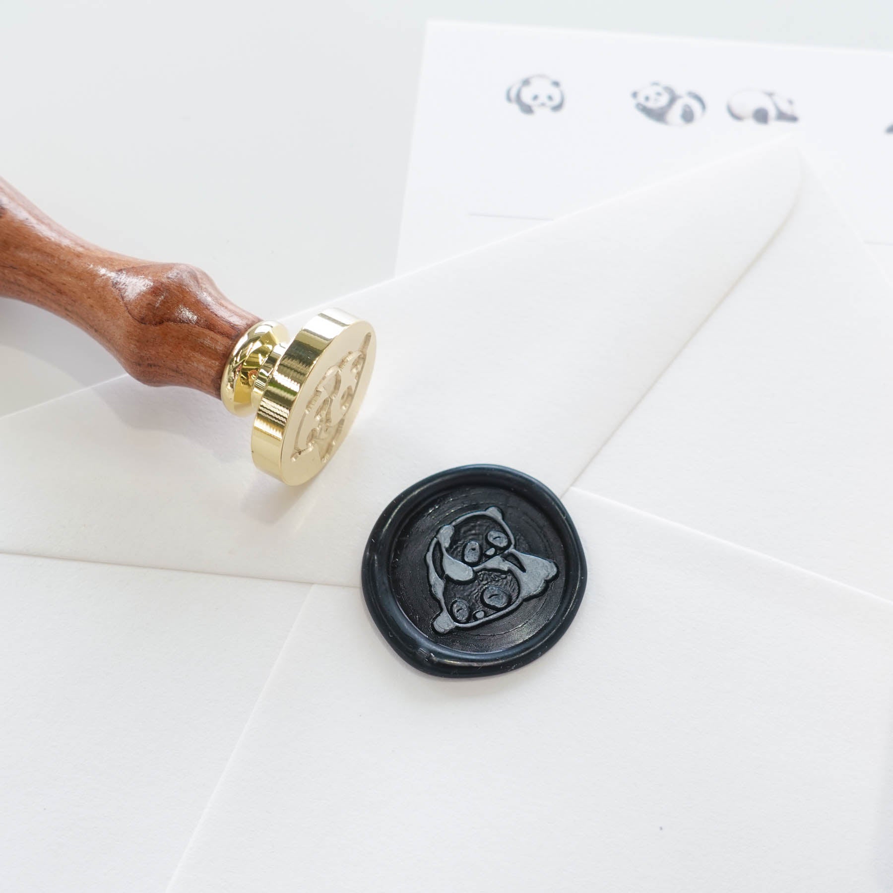 Panda wax seal stamp, wax seal kit or stamp head fiona ariva australia