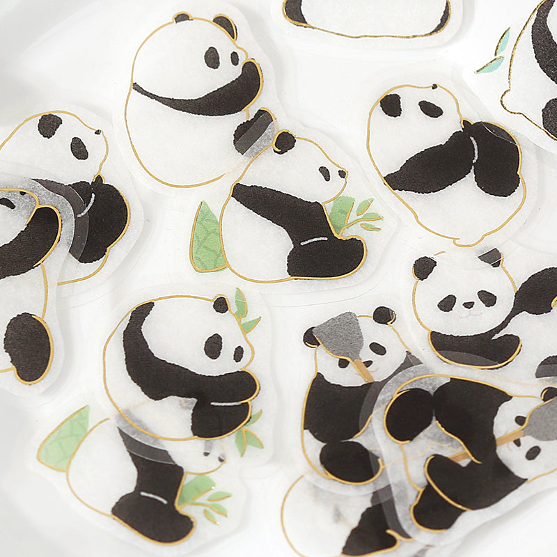 Full of Pandas | Ippai | Planner Flake Stickers | BGM