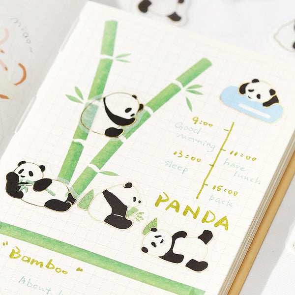 Full of Pandas | Ippai | journal Flake Stickers | BGM