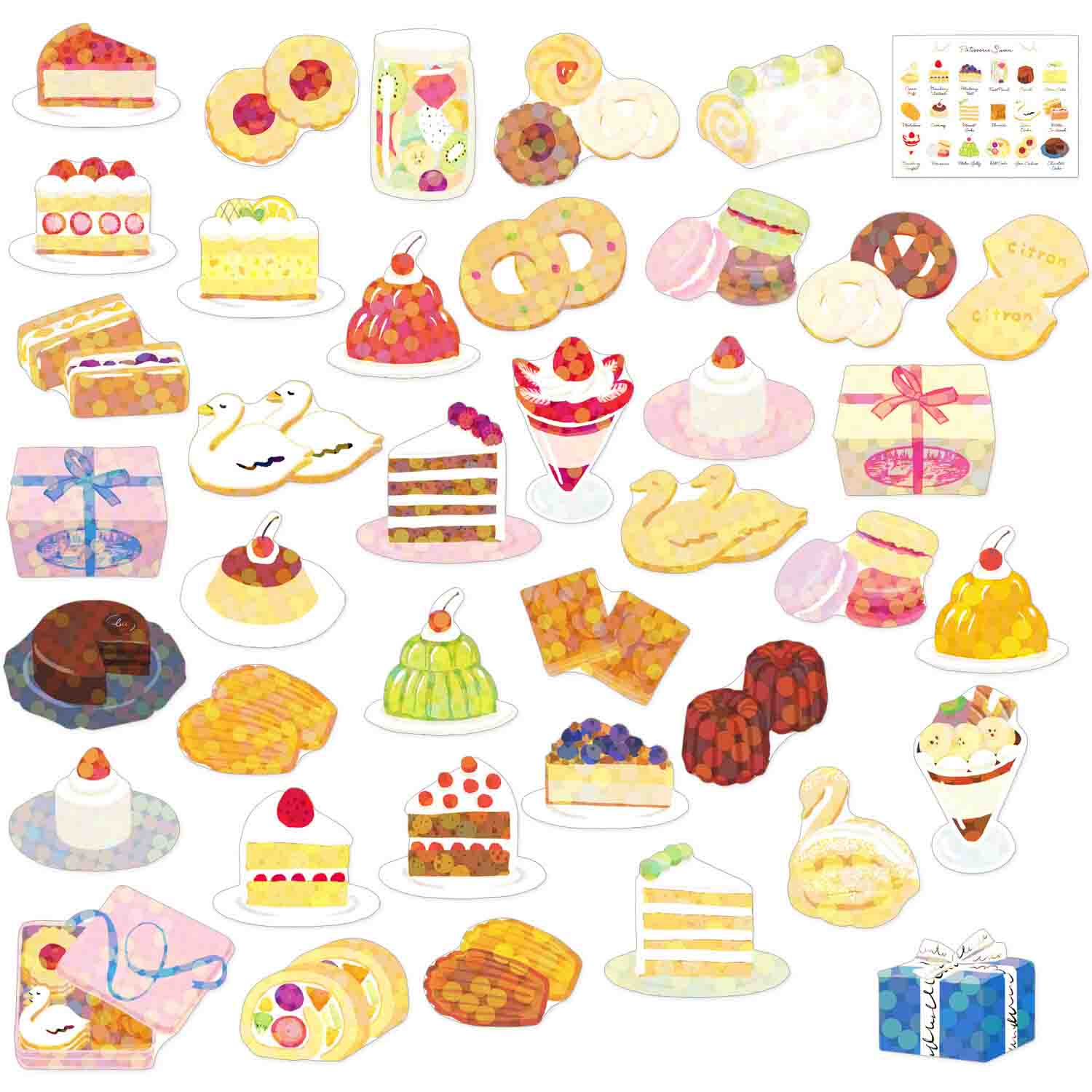 Patisserie | Small Box of Flake Stickers | Haco Seal