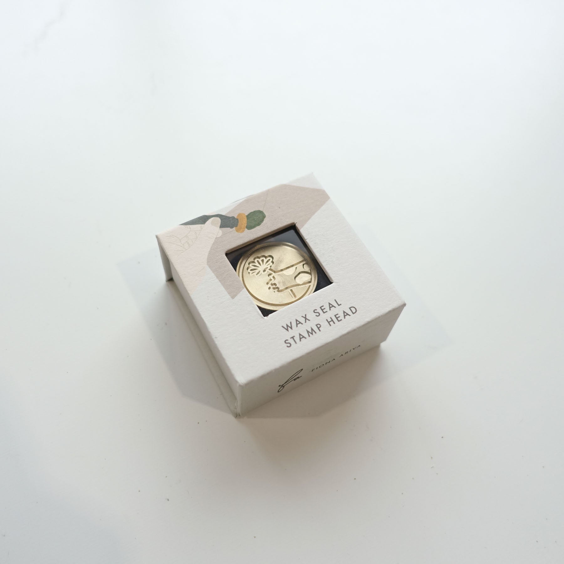 cat paw holding flower clear wax seal stamp head fiona ariva australia