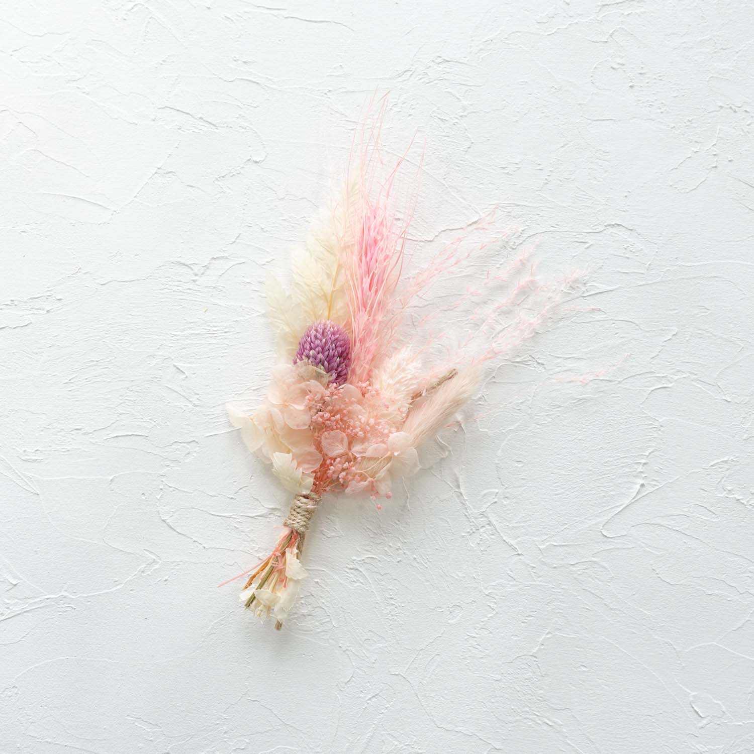 pink dried flower posy boutonniere wedding wax seal fiona ariva australia pink hydrangeas