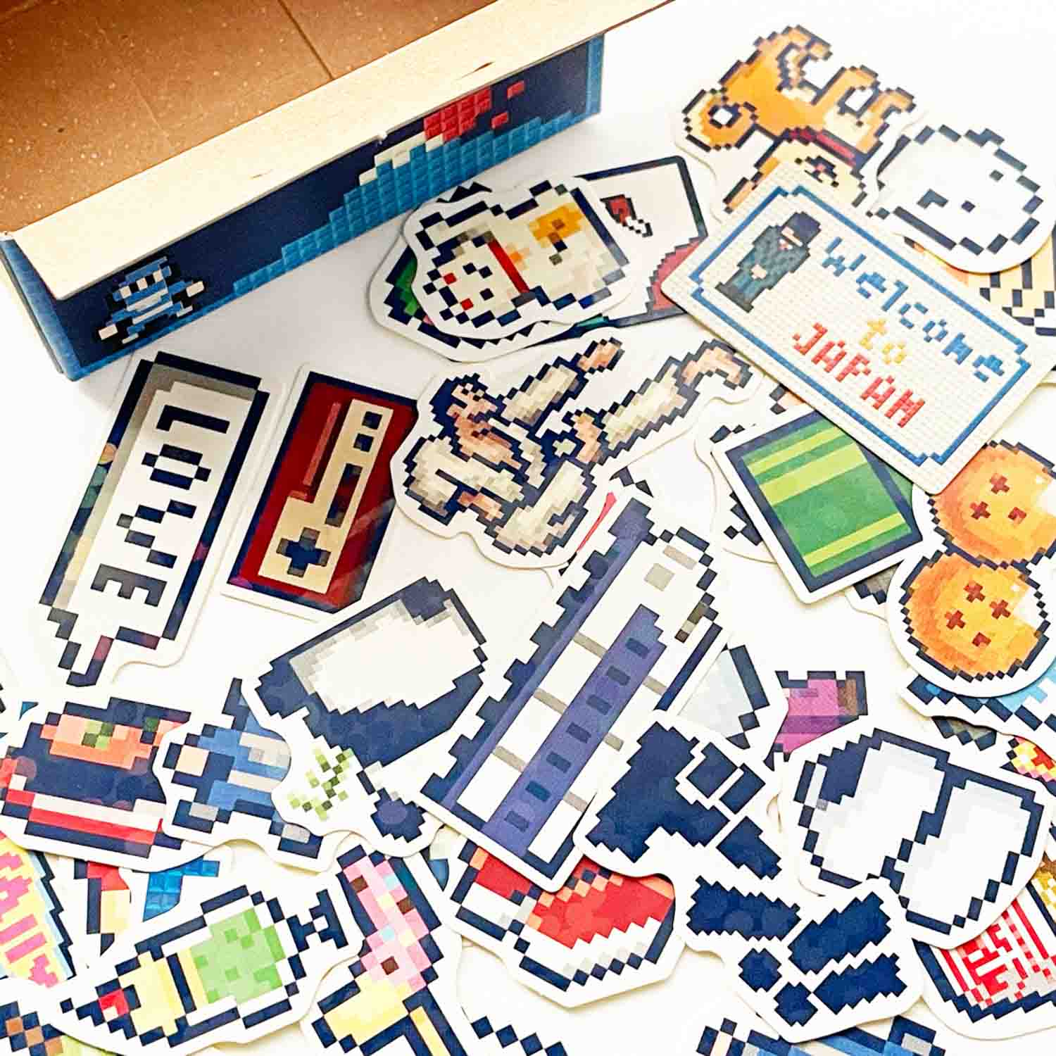 Japanese Traditional Pop Culture | Small Box of Flake Stickers | Haco Seal