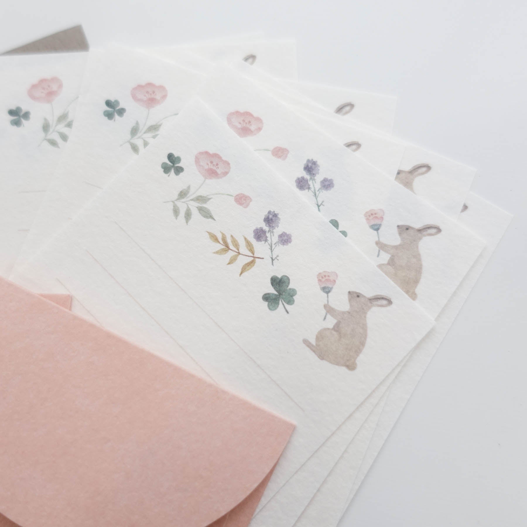 Rabbit Clover Mini Letter Writing Set | Michikusa