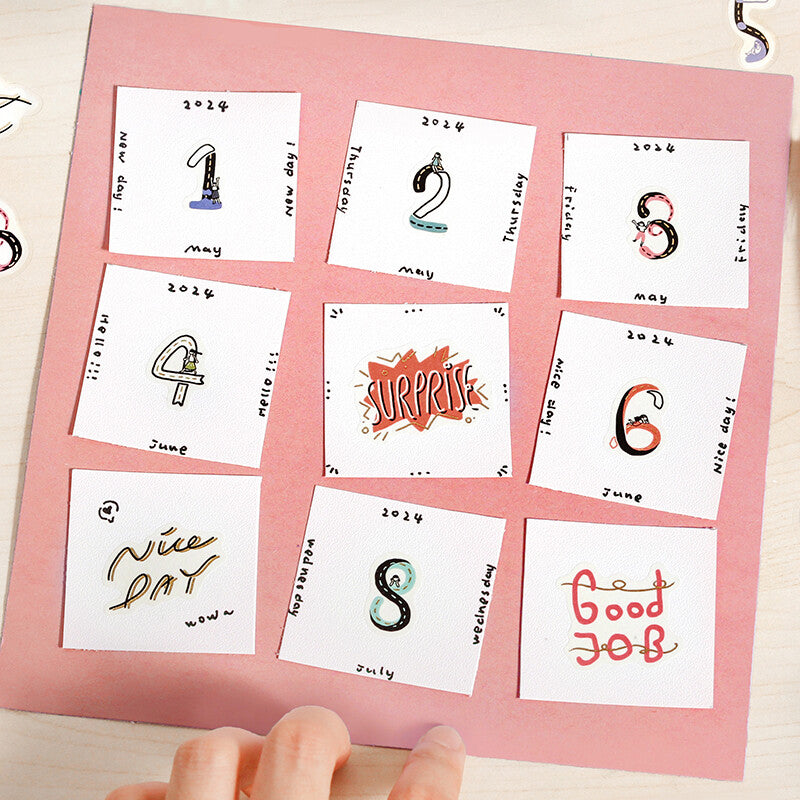 Red Days Little People | Kobito No Kuni | Planner Flake Stickers | BGM