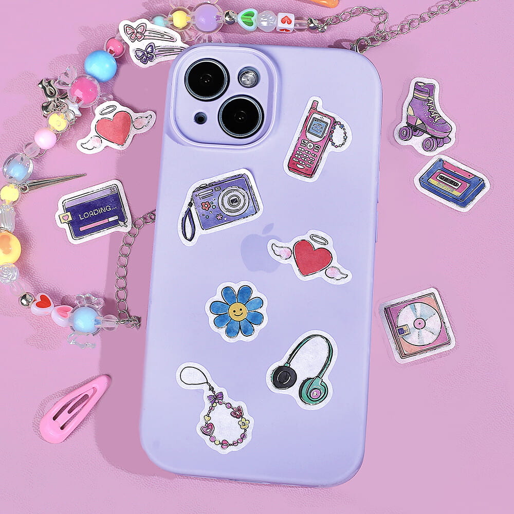 Retro 90s Nostalgia | Ippai | Planner Flake Stickers | BGM