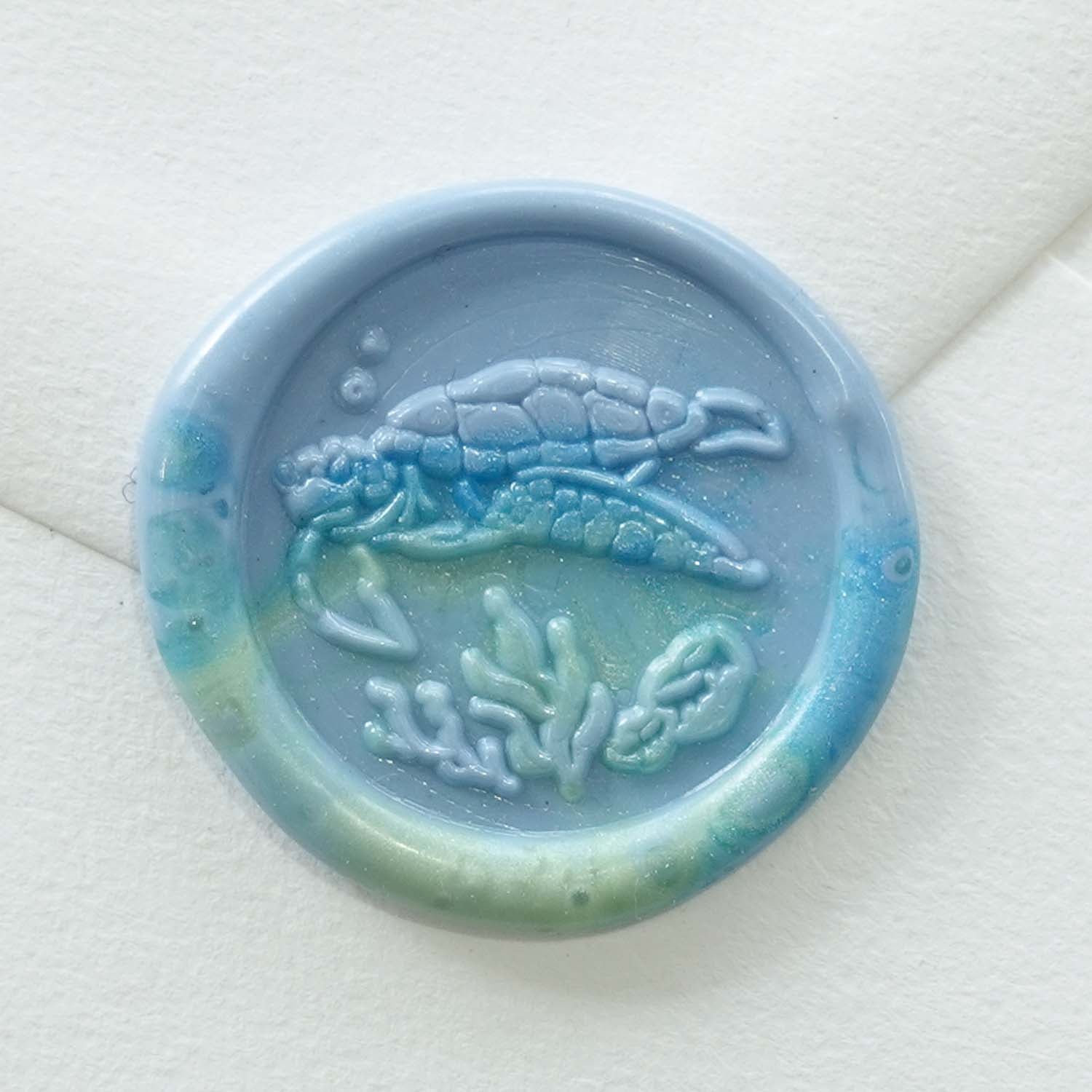 Sea Turtle wax seal stamp, wax seal kit or stamp head fiona ariva australia