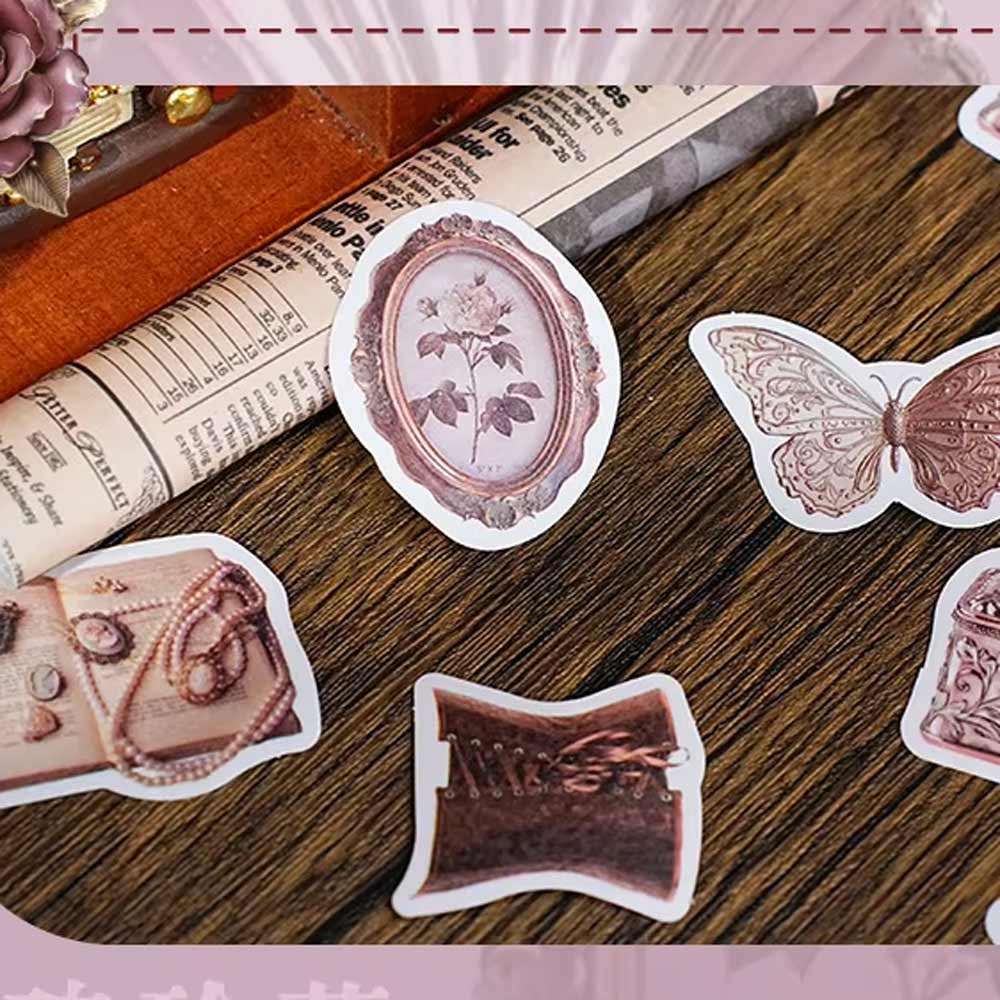 Vintage Rose Gold Treasured Belongings 'The Secret Of Alchemy' Flake Stickers