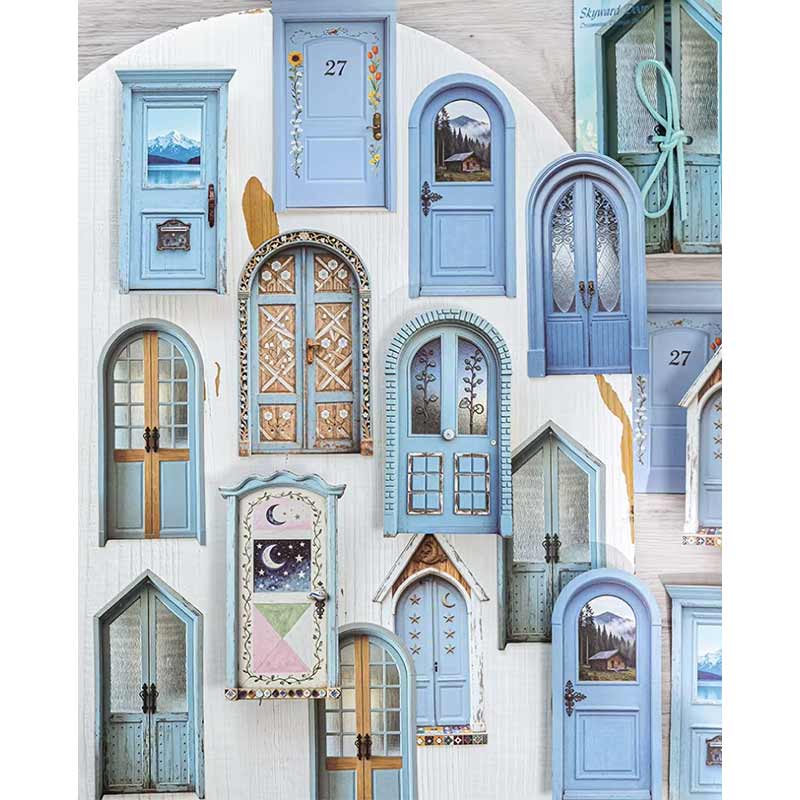 Skyward Door Collage Cut-Out Opening Card Stickers